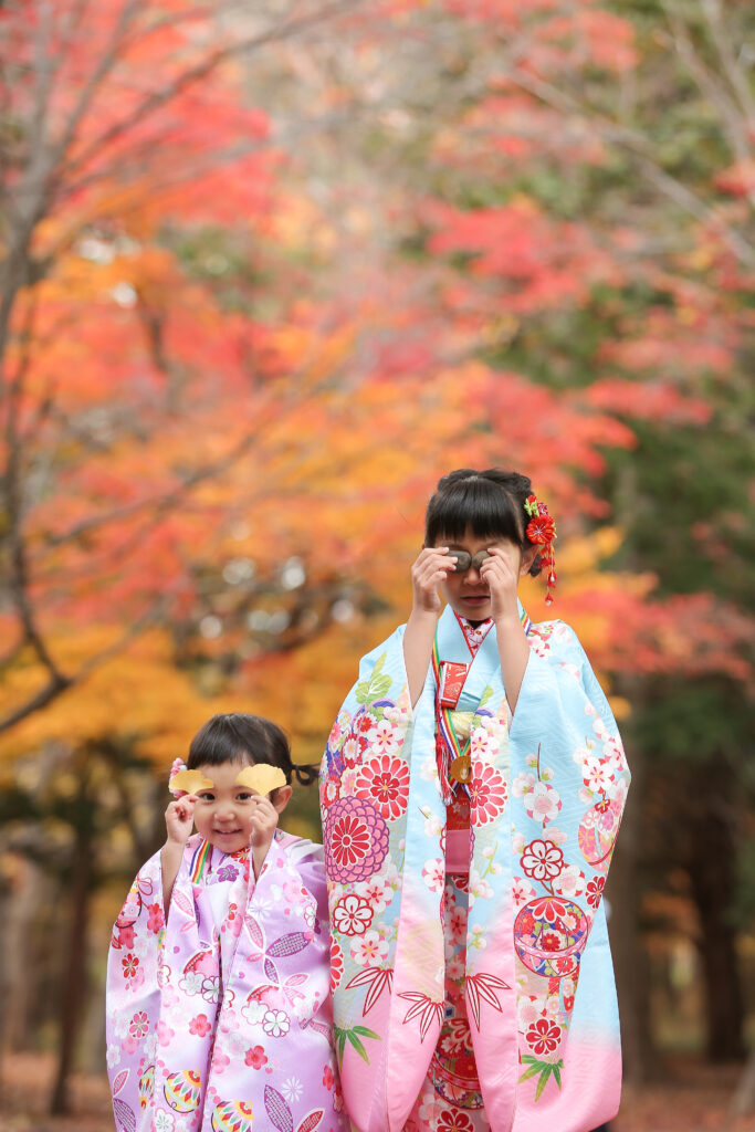 七五三ロケ紅葉